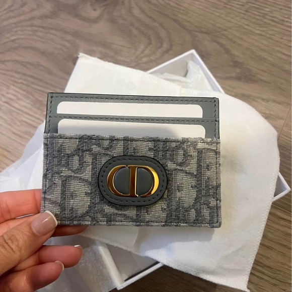 Brand New Dior card holder - Gray Dior Oblique Jacquard - Picture 1 of 5